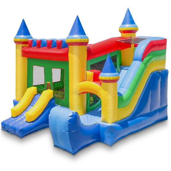 Cloud 9 Commercial Grade Castle Bounce House with Slide and Blower - 100% PVC 16' x 17' Inflatable Bouncer