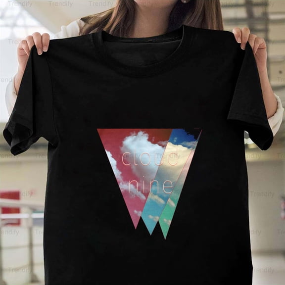 Cloud 9 Funny Sarcastic Humor Quote Graphic Design Style Unisex T-Shirt, up to size 5XL - Makes a Great Gift