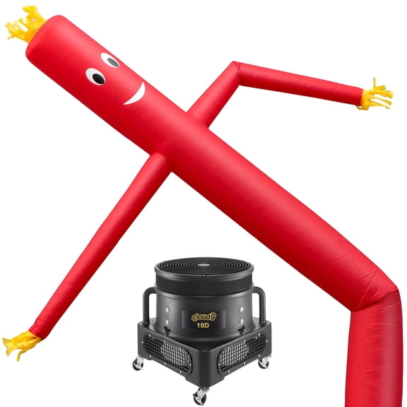 Cloud 9 Inflatable Wacky Waving Tube Man with Blower, Red 20 ft Dancing Air Puppet with Flailing Arms
