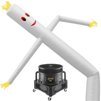 Cloud 9 Inflatable Wacky Waving Tube Man with Blower, White 20 ft Dancing Air Puppet with Flailing Arms
