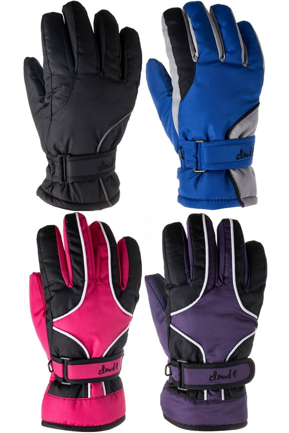 - Kids Cold Weather Water resistant Thinsulate Ski Gloves Girls Boys 3M Thinsulate Lined Kids Ski Gloves