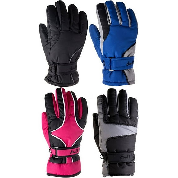 Cloud 9- Kids Cold Weather Water resistant Thinsulate Ski Gloves Girls Boys 3M Thinsulate Lined Kids Ski Gloves