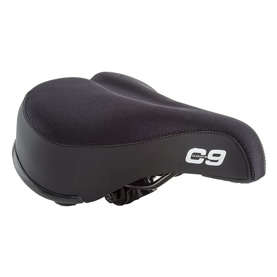 Cloud-9 Ladies Bicycle Comfort Seat Springs, Multi-Stage Foam Womens Black Lycra