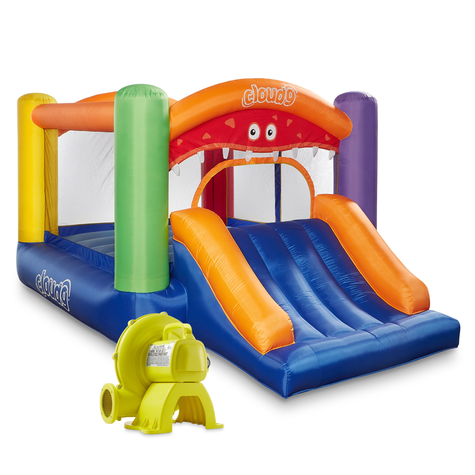 Cloud 9 Monster Theme Inflatable Bounce House with Slide