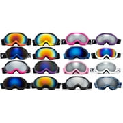 CLOUD 9 FASHION Cloud 9 - Professional Kids Boys and Girls Snow Goggles "Shifty" Anti-Fog Dual Lens UV400 Protection Triple Layered Foam Snowboarding Ski Goggles Lot of Popular Colors to Choose (1 Pair Only)