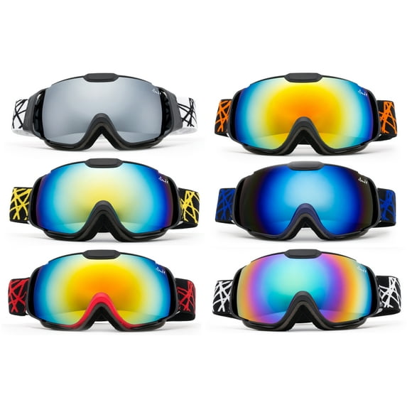 Cloud 9 - Professional Kids Boys and Girls Snow Goggles "Vulture" Anti-Fog Dual Lens UV400 Protection Triple Layered Foam Snowboarding Ski Goggles Multiple Popular Colors to Choose From (1 Pair Only)