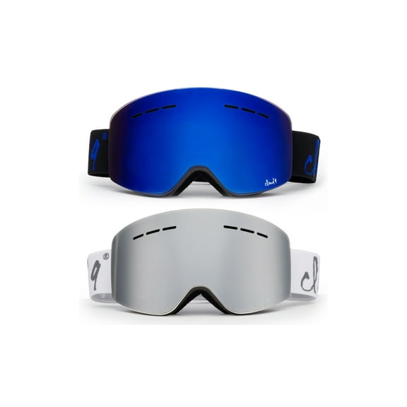 Cloud 9 - Snow Goggles Adult Anti-Fog Double Lens UV Protection Wide Angle Frameless Mirror Snowboarding Ski (2017 Model)