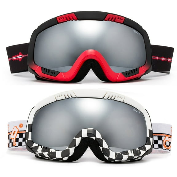 Cloud 9 - Snow Goggles "Method" Adult American Anti-Fog Double Lens UV Protection Wide Angle Multicolor Mirror Snowboarding (1 Pair only, choose your color)