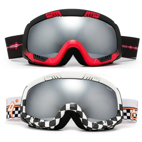 Cloud 9 - Snow Goggles "Method" Adult American Anti-Fog Double Lens UV Protection Wide Angle Multicolor Mirror Snowboarding (1 Pair only, choose your color)