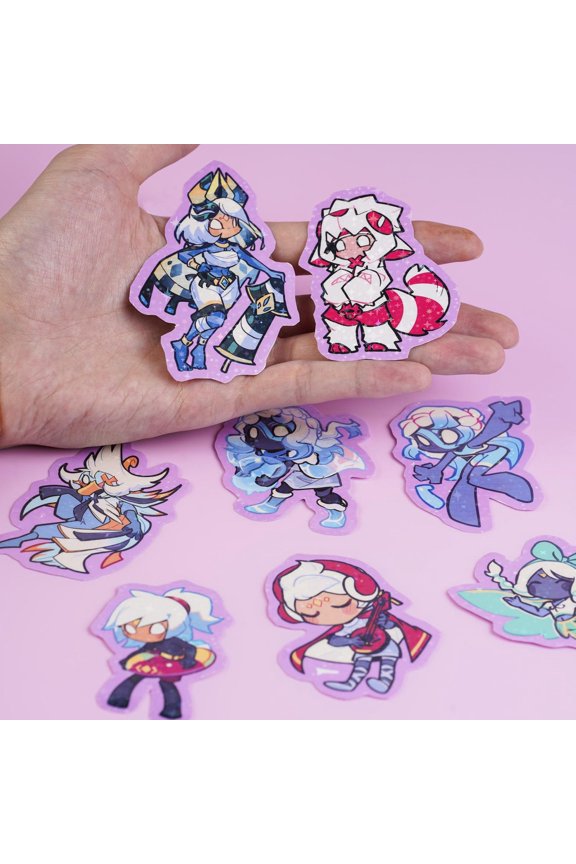 Cloud Adventure Game Waterproof keychain - Chibi Character Decals for Gamers & Fandom Collectors, RANDOM 1 PACK