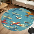 thumbnail image 1 of Cloud Airplane Pattern Round Carpet Living Room Bedroom Home Decoration Coffee Table Mat Lounge Rug Chair Mats, 1 of 5