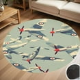 thumbnail image 1 of Cloud Airplane Pattern Round Carpet Living Room Bedroom Home Decoration Coffee Table Mat Lounge Rug Chair Mats, 1 of 5