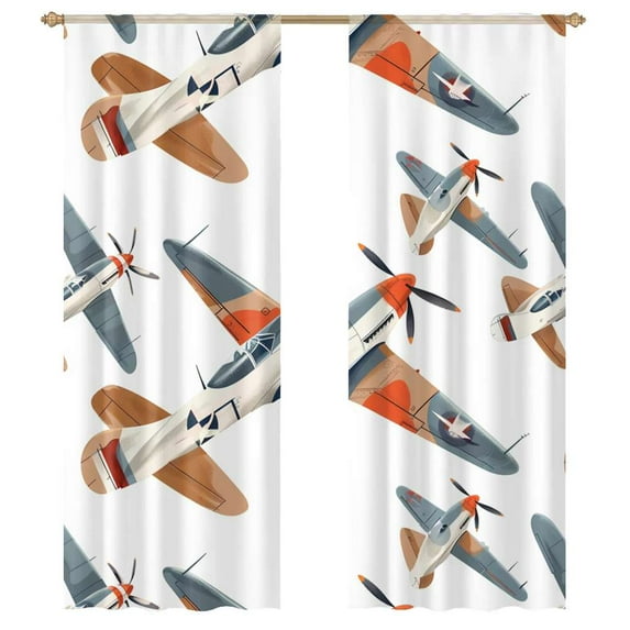 Cloud Airplane Pattern Sheer Voile Curtain Window Tulle Curtains For Living Room Bedroom Modern Curtain