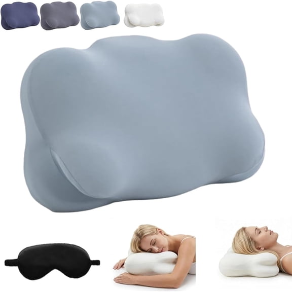 Cloud Pillow Mellow Sleep, Cloud Pillow for Neck Pain, Orthopedic Memory Foam Bed Pillow with Washable Breathable Cover