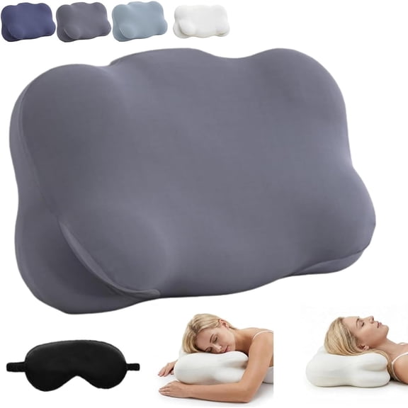 Cloud Pillow Mellow Sleep, Cloud Pillow for Neck Pain, Orthopedic Memory Foam Bed Pillow with Washable Breathable Cover