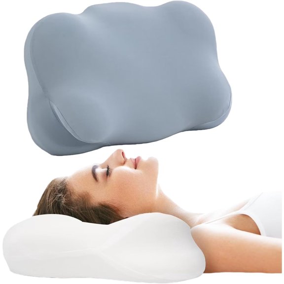 Cloud Pillow Mellow Sleep Ergonomic Memory Foam Pillow, Adjustable Cervical Neck Support for Side & Back Sleepers