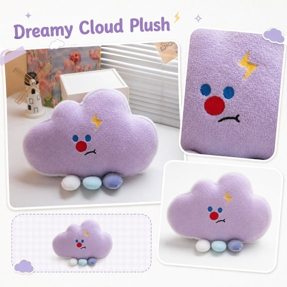 Cloud Align Pillow, Plush Toys, Student Plush Toys, Cloud Cushion, 18X8 in Cute Stuffed Plush Figure, Great for Christmas Decor, Cloud Decorations, Kids Friendly Play and Charming