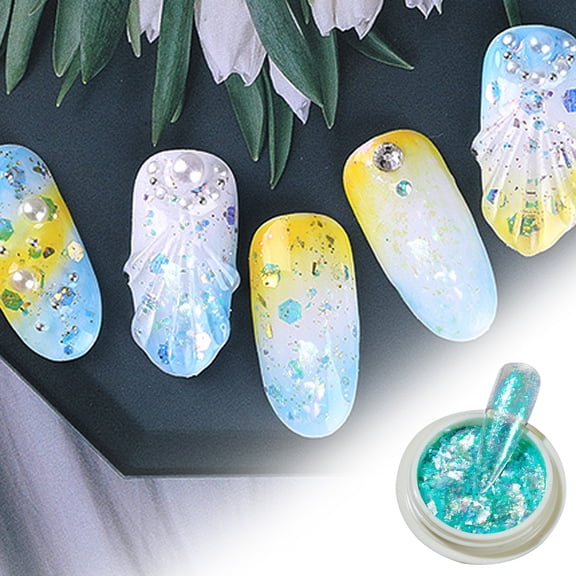 Cloud Aurora Flakes A - Dreamy Cloud Brocade Mirror Nail Sequins Powder, Fairy Color Highlight Pigment for Nail Art, Nail Powder Easter Mother'S Day Stive Nail