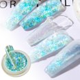 thumbnail image 1 of Cloud Aurora Flakes H - Dreamy Cloud Brocade Mirror Nail Sequins Powder, Fairy Color Highlight Pigment for Nail Art, Nail Powder Easter Mother'S Day Stive Nail, 1 of 7
