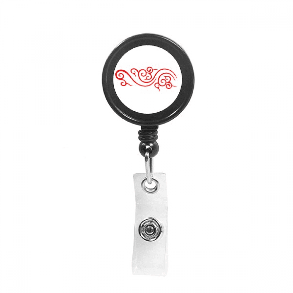 Cloud Auspicious Symbol China Retractable Keychain Badge Holder ID Badge
