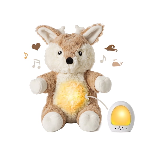 Cloud B Love Light Buddies - Finley the Fawn, Rechargeable Plush Nightlight & Sound Soother