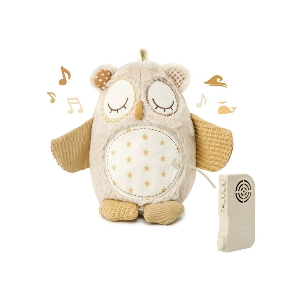 Cloud B | Nighty Night Owl Smart Sensor | Plush Soother with Soothing Sounds for Bedroom Sleep