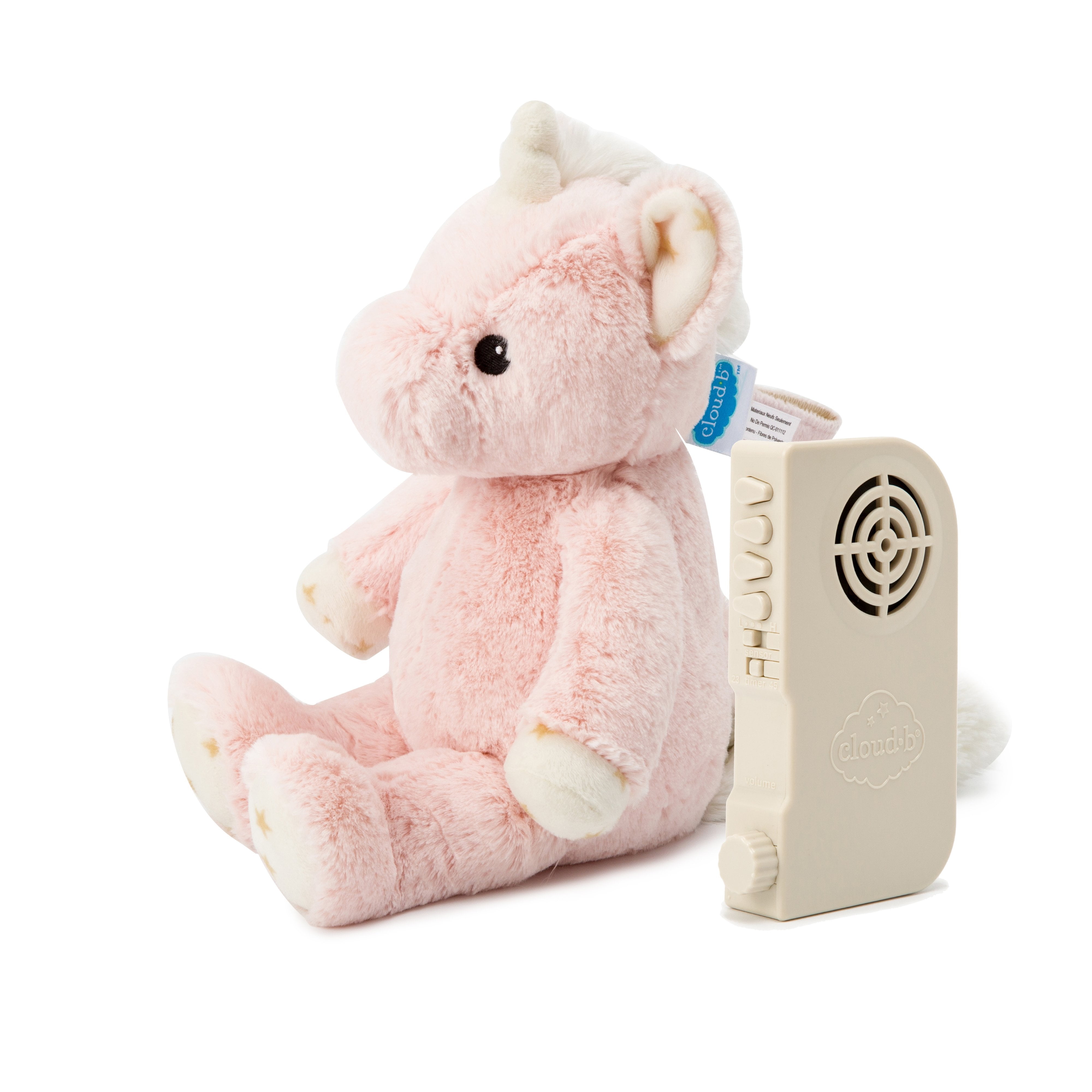 Cloud B Soothing Sounds Ella the Unicorn Portable Soother for Infants, Pink, 1 Pack