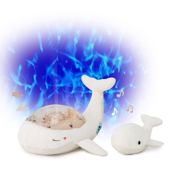 Cloud b Dimmable Ocean Whale LED Night Lights, Soft Aquamarine Glow; Deep Blue Glow