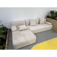 thumbnail image 1 of Cloud Boneless Sofa | Modular Corduroy Couch | Beige | 110" | Deep-Seated Comfort | Anti-Slip Base | No Assembly | Customizable Living Space, 1 of 6