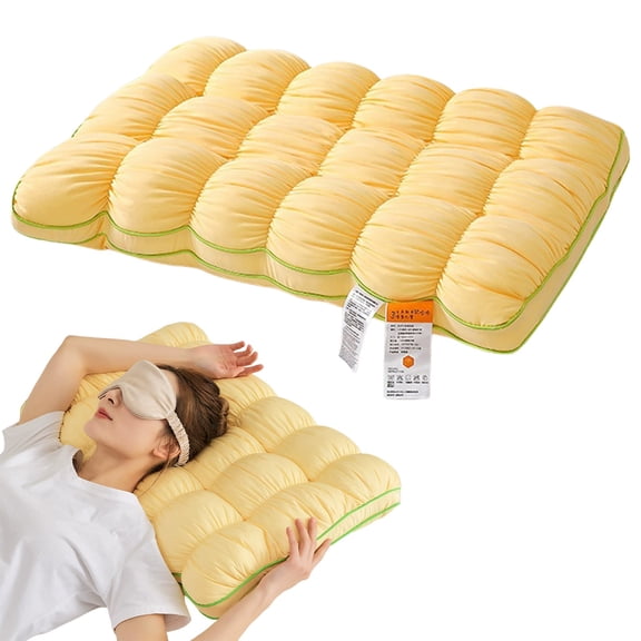 Cloud Bread Soft Bed Pillow,4.7" Ultra Fluffy Cloud Shaped Support Pillow Insert, Comfortable Plush All Position Sleeping Pillow Core, Soft Bed Sleep Pillow for Side Back Stomach Sleeper