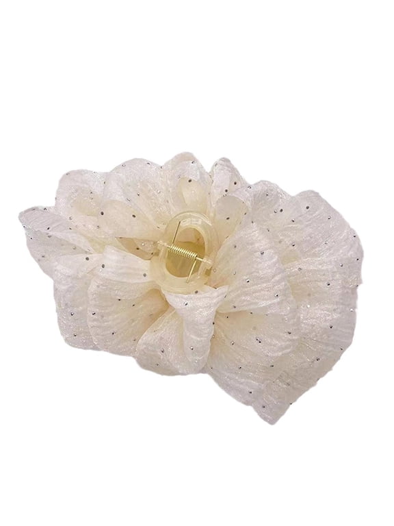 Cloud Bubble Grip Clip for Women Girls, Lightweight Mesh Meteor Shower Bow Hair Clip, Romantic Dreamy Hair Barrettes for Long Short Hair Accessories