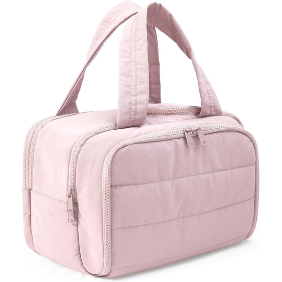 Cloud Carry Bag,Travel Toiletry Bag for Women, Large Puffy Cosmetic Bag with Wet-Dry Separation and Multiple Pockets for Organized Essentials