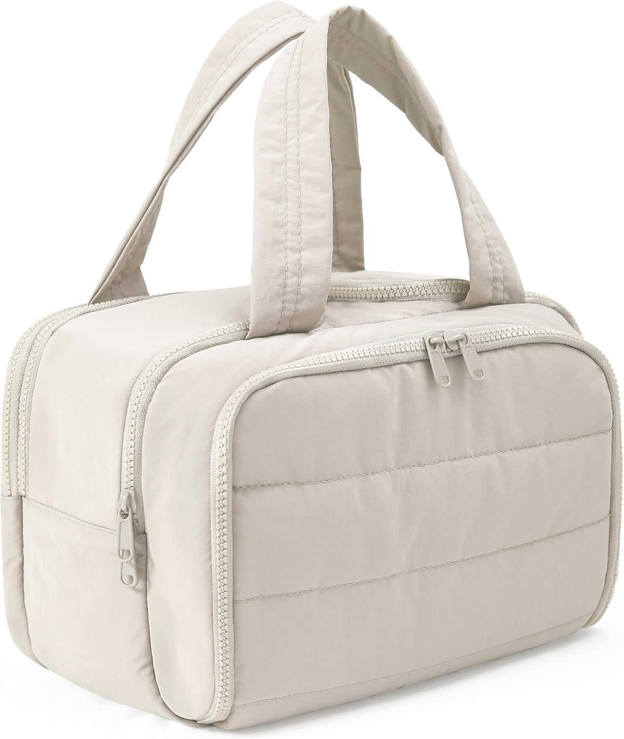 Cloud Carry Bag,Travel Toiletry Bag for Women, Large Puffy Cosmetic Bag with Wet-Dry Separation and Multiple Pockets for Organized Essentials