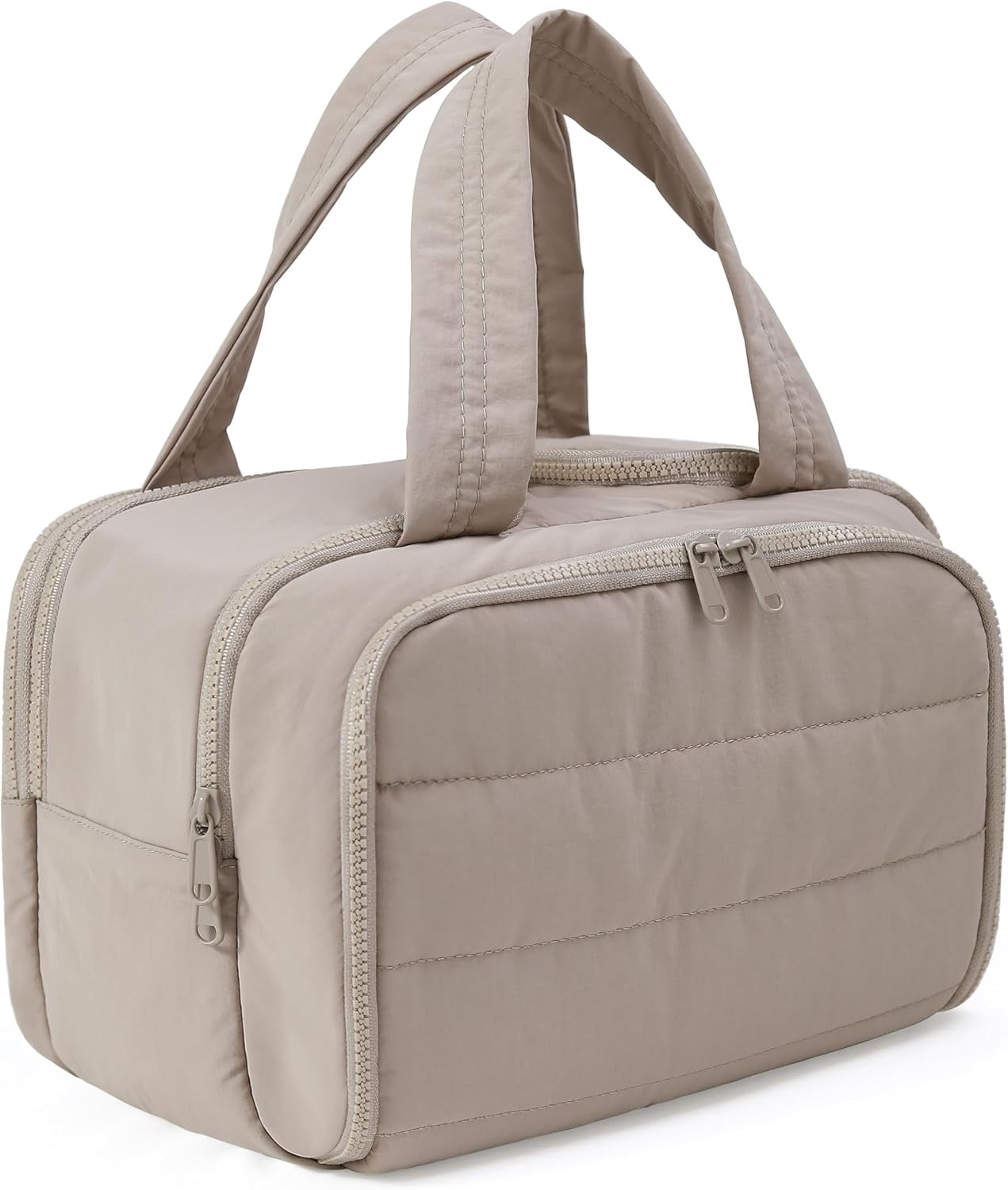 Cloud Carry Bag,Travel Toiletry Bag for Women, Large Puffy Cosmetic Bag with Wet-Dry Separation and Multiple Pockets for Organized Essentials