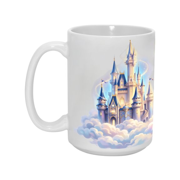 Cloud Castle 15-Ounce Ceramic Mug - Whimsical Fantasy Design for Coffee & Tea Lovers