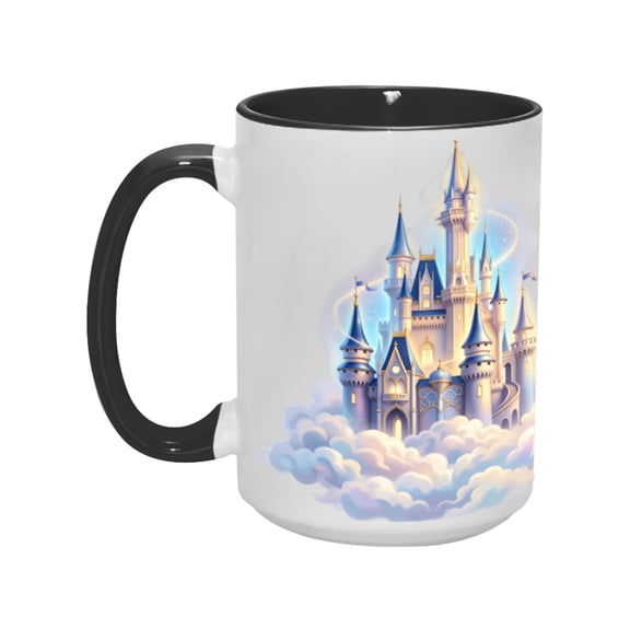 Cloud Castle 15-Ounce Ceramic Mug - Whimsical Fantasy Design for Coffee & Tea Lovers