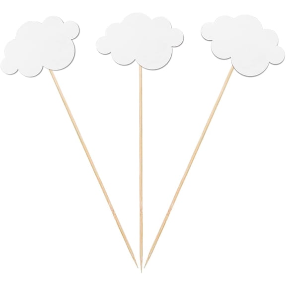 Cloud Centerpiece Sticks, 12-Pack Table Topper Double-Sided Birthday Baby Shower Party Decorations