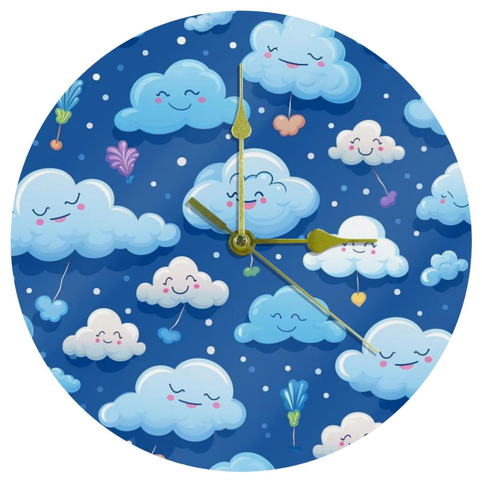 Cloud Circular Acrylic Wall Clock Stylish Timepiece for Modern Décor