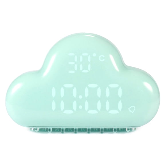 Cloud Clock Alarm, Cloud-Shaped Magnetic Clock Alarm, Multi-Functional Clock with Strong Magnet, Shows LED for Time/Date/Temperature/Alarm/Snooze