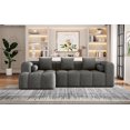 thumbnail image 1 of Cloud Couch, 106" Modern L-Shaped Sectional Sofa with Corduroy Upholstery & Double Foam, No Assembly Required, Free Combination, 1 of 5