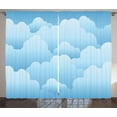 thumbnail image 1 of Ambesonne Cloud Curtains 2 Panel Set, Lamellar Look of Cumulus, 108" x 90", Blue and Pale Blue, 1 of 3