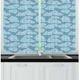 thumbnail image 1 of Cloud Curtains 2 Panels Set, Doodle Style Weather Illustration in Blue Shades Cloudy Skyline, Window Drapes for Living Room Bedroom, 55W X 39L Inches, Baby Blue Pale Blue and White, by Ambesonne, 1 of 2