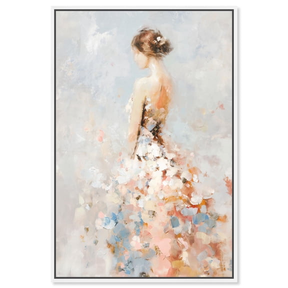 Cloud Dress I Canvas Print Fashion Wall Art by Art Remedy, White Frame, 36 x 54