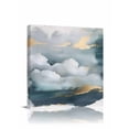 thumbnail image 1 of Cloud Effect Canvas Wall Art, Modern Watercolor Marble Texture Framed Wall Decor Modern Artwork Prints Painting for Living Room, Bedroom, Kitchen & Cafe Decor 8x8 Inch, 1 of 9