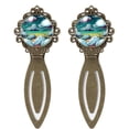 thumbnail image 1 of Cloud Elegant Vintage Copper-Colored Lace Bookmarks: Stainless Steel Reading Accessories for Book Lovers - Set of 2, 1 of 5