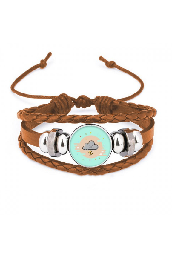 Cloud Expression Feeling Bracelet Wristband Leather Jewelry Ornament