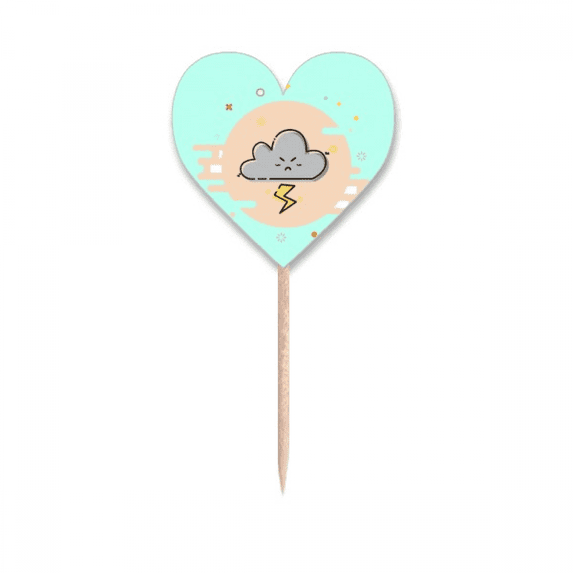Cloud Expression Feeling Toothpick Flags Heart Lable Cupcake Picks