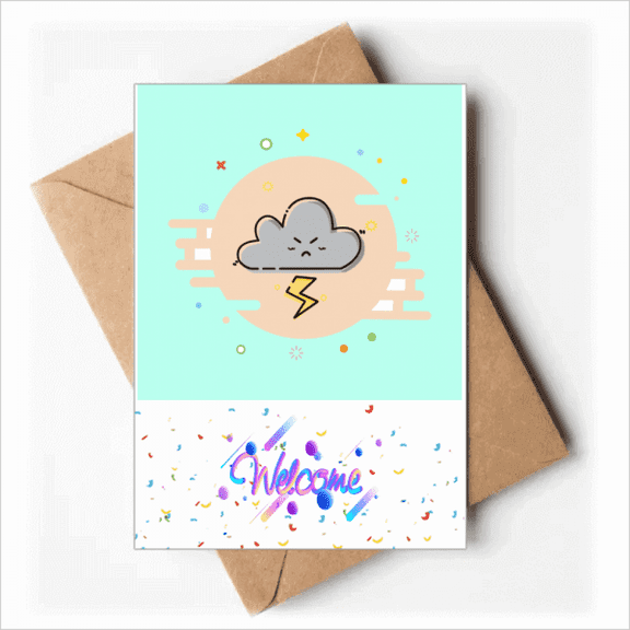 Cloud Expression Feeling Welcome Back Greeting Cards Envelopes Blank