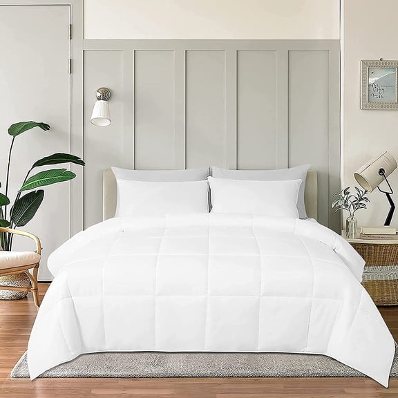 Cloud Fino 100% Cotton Comforter, All Season Quilted, 600 Thread Count,Luxury Box Stitched Comforter Set, Cooling Soft Bedding Set !!(White,Twin/Twin XL)