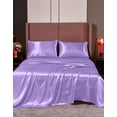 thumbnail image 1 of Cloud Fino 100% Pure Silk Satin Sheet Set 6pcs, Silk Fitted Sheet,Silk Flat Sheet&Silk Pillowcases Set !(Full Lilac), 1 of 3